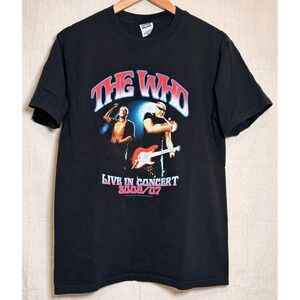 The Who Live In Concert 2006/07 Tour T-Shirt Mens Medium Black Anvil Rock Band